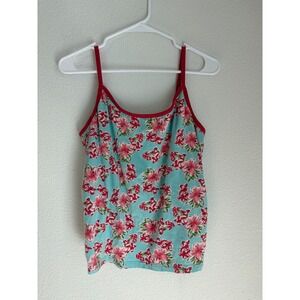 Avenue Body Blue Pink Tropical Floral Camisole Tank Top Plus Size 18-20